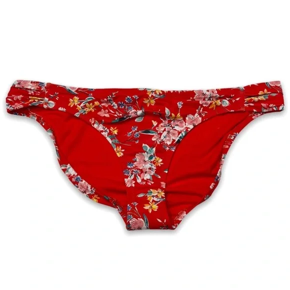 Jessica Simpson Bikini Bottoms Mix & Match Floral Print Swim Red Size XL - Picture 5 of 10